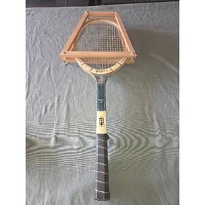 Vintage Regent Ellen Renwal Wooden Tennis Racket with Wood Press Frame